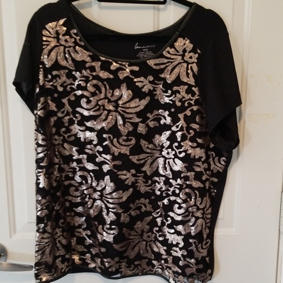 black and gold sequin shirt